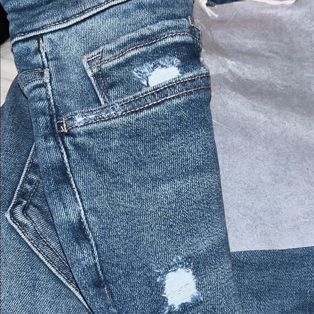 Lovervet by Vervet 20W Women’s Control Top High Rise Straight Leg Denim Jeans
